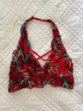 Victoria's Secret PINK Red Tropical Strappy Bralette